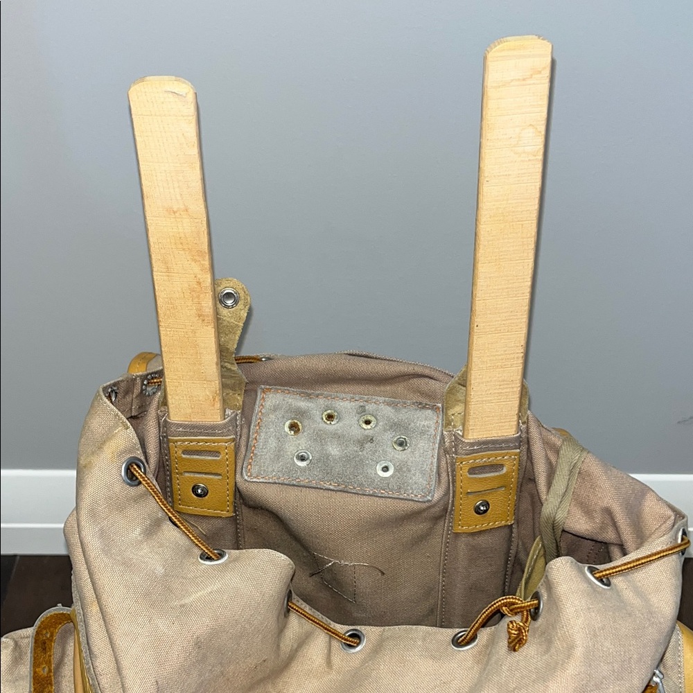 Lafuma Canvas and Leather Vintage Backpack - Picture 11 of 16